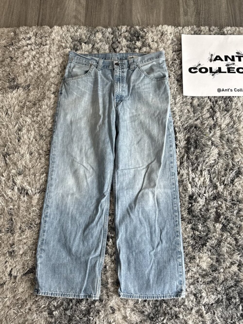 Gap Blue 00 S Denim Workwear Jeans Distressed Men 33X28 Rare Y2K Sz 33X28 - Picture 8 of 11